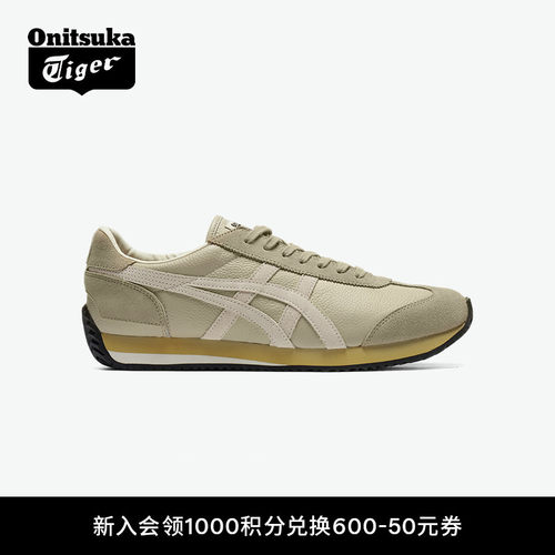鬼塚虎男女灰色运动休闲鞋