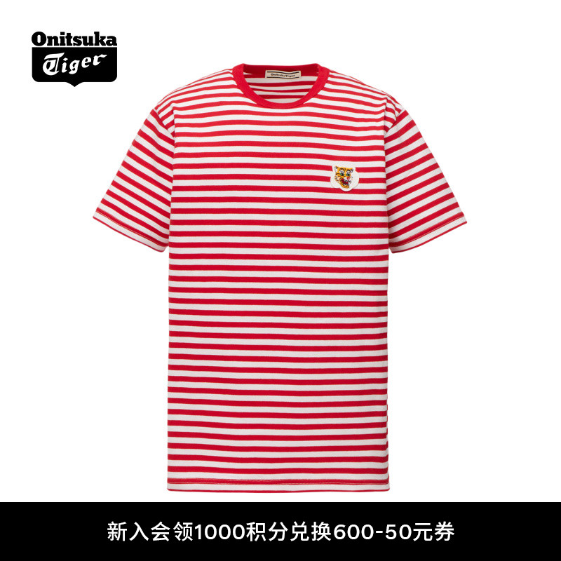 鬼塚虎时尚休闲短袖T恤衫