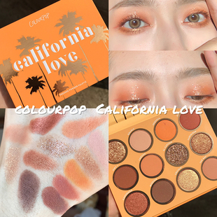 清仓陈货现货 送刷 包邮 Colourpop卡拉泡泡加州挚爱眼影盘