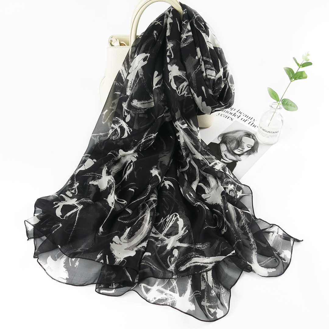 很好看哦！桑蚕丝丝巾品牌围巾