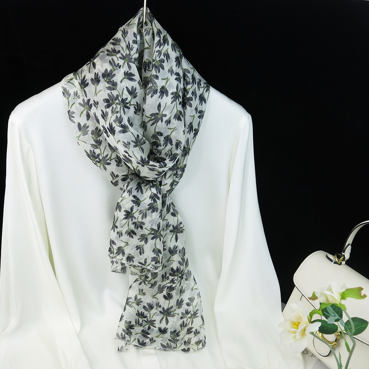 丝巾100%桑蚕丝！新款上市！百搭