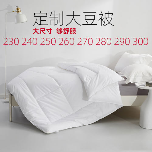 全棉大豆被定做3米超大尺寸240x260夏凉被芯270x230冬被子250*280