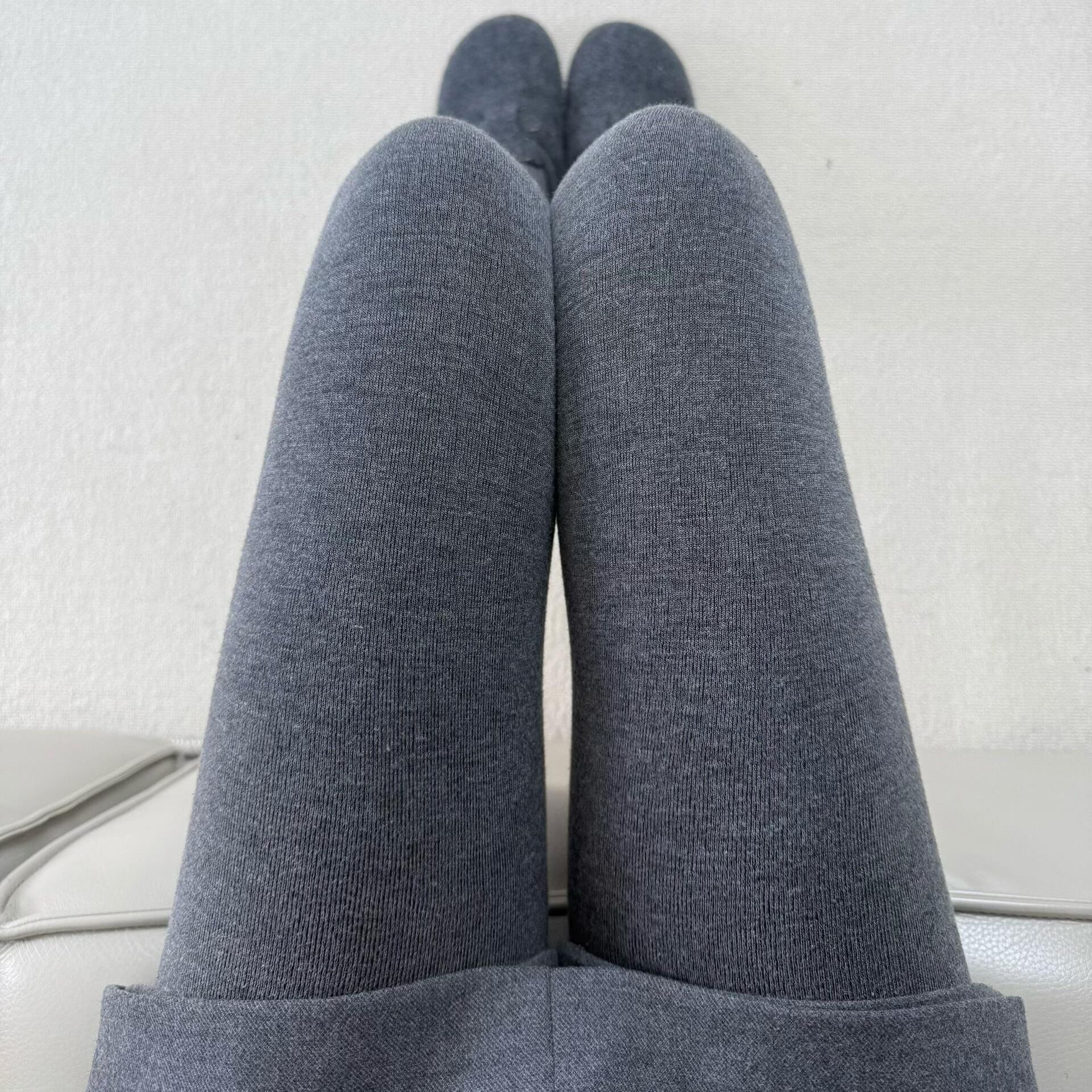 灰色加绒加厚保暖打底裤