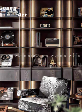 大广 极简轻奢样板房酒柜书柜装饰摆件 酒店居家民宿客厅软装饰品