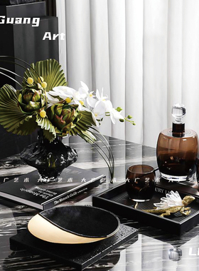 现代简约玻璃花器装饰花艺摆件