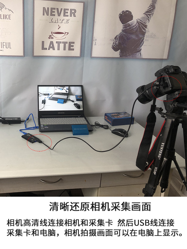 HDMI 고화질 4K 비디오 캡처 카드는 APPLE IPAD 휴대폰에 적합하여 노트북 IMAC 게임 라이브 방송에 연결됩니다