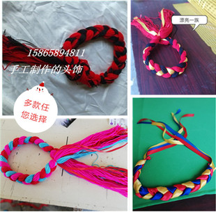 翻身农奴把歌唱藏族头饰 藏族男士辫子藏族传统头戴饰品藏族头饰