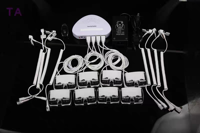 手机防盗器适用于vivo苹果华为荣耀体验台一拖八柜台展示架报警器