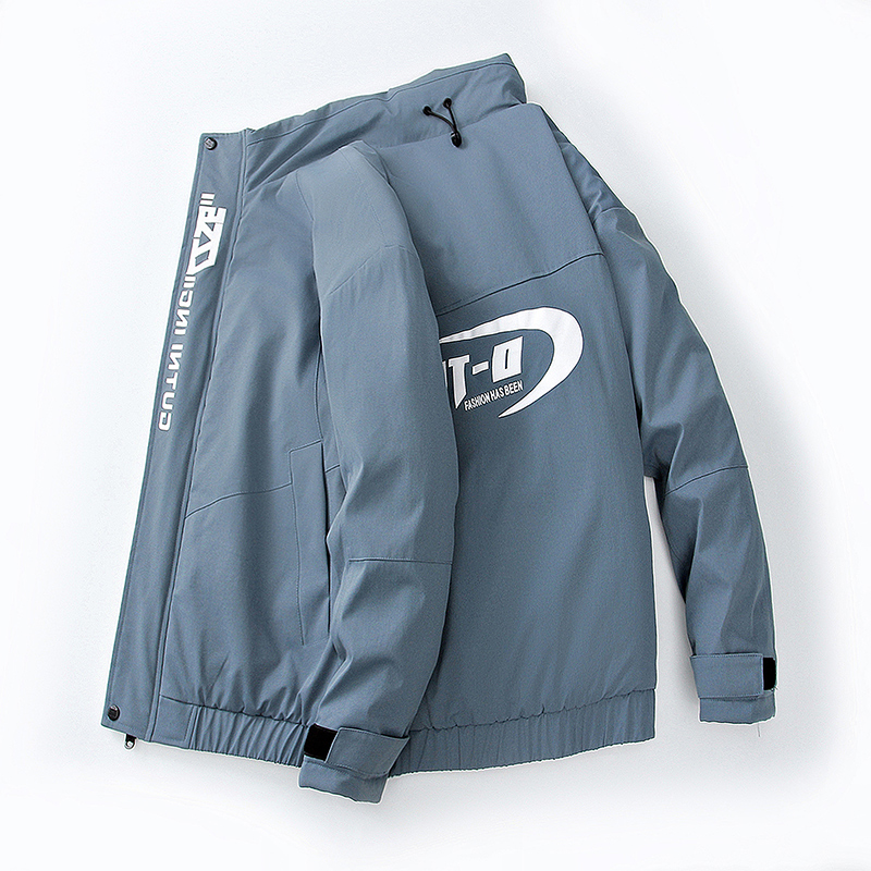 Men's cotton padded jacket and cotton padded jacket with white background