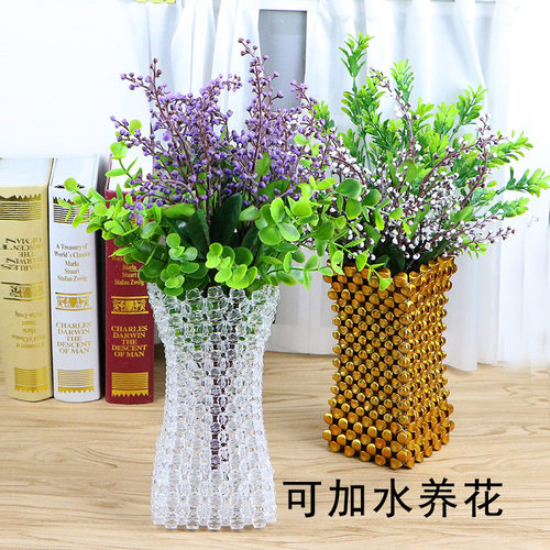 DIY手工串珠 编辑织 花瓶 收腰式现代欧式 摆件可加水养花 材料包