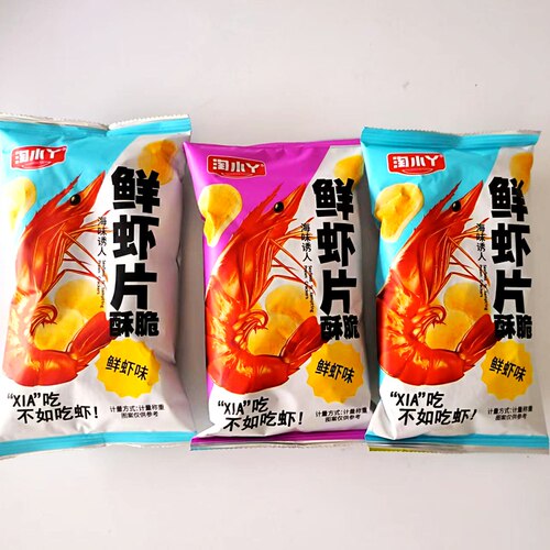 淘小丫鲜虾片散称小包酥脆经典虾味零食膨化锅巴追剧即食休闲出游