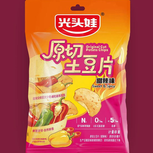 光头娃原切土豆片甜辣味约20克好吃解馋追剧休闲零食辣味爽口香脆