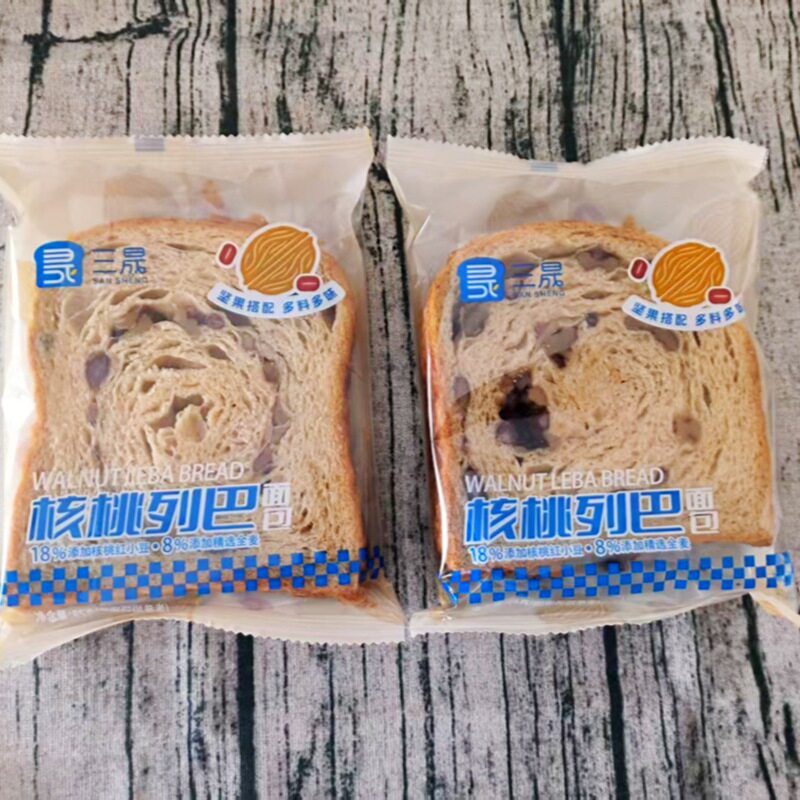 三晟核桃列巴面包红豆全麦面包坚果搭配营养好吃早餐面包出游