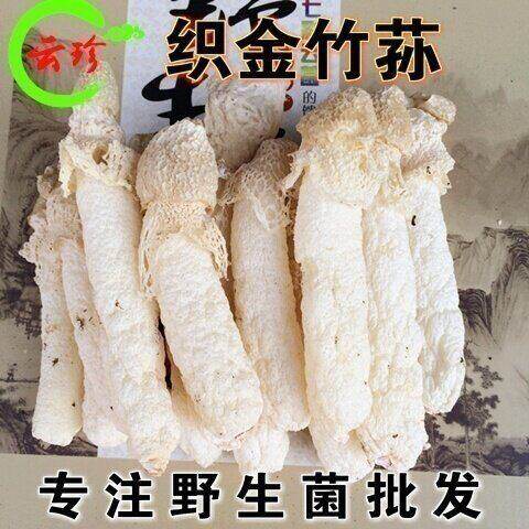 野生织金竹荪 精选红托竹荪干货特产正品竹笙无熏硫50g野生菌包邮