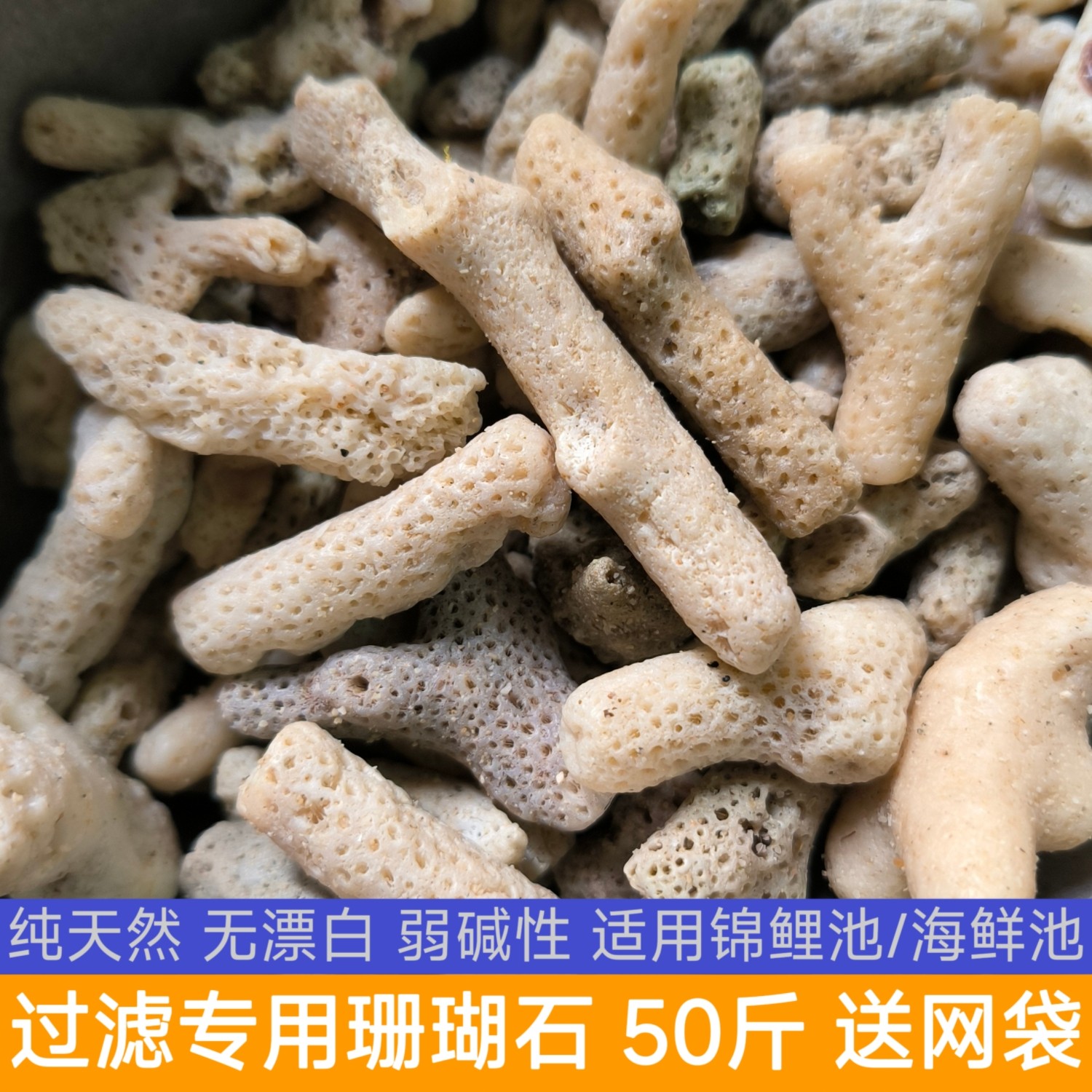大块珊瑚石50斤锦鲤鱼池过滤材料海鲜池滤材珊瑚骨天然珊瑚石过滤,宠物/宠物食品及用品,过滤材料,淘宝优惠券,粉丝福利购,淘宝优惠卷