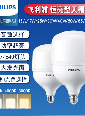 飞利浦LED中低天棚灯泡24W40W50W65W80W大高功率球泡 E27E40螺口