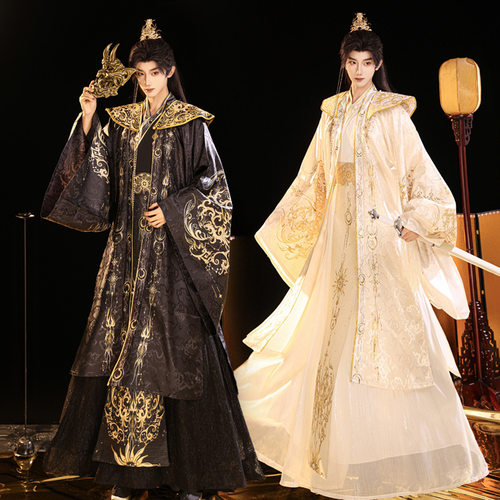 魏晋风汉服2026新款重工刺绣帝王大祭司男女同款仙侠影视古风套装