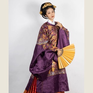 【出租】若兰兮 子孙龙高精密织金明制男女款圆领袍汉服父母服