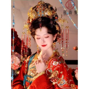 【出租】砚雨集鹊桥仙出租明制宋制唐制汉服婚礼汉婚发饰新娘头饰