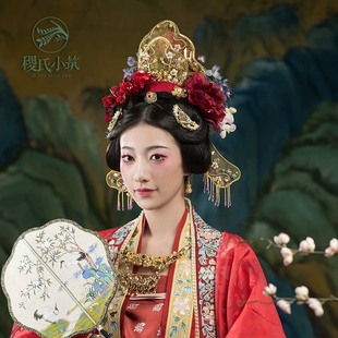 【出租】稷氏小筑含娇笑古风配饰头饰宋制汉服婚嫁山口冠发饰宋冠