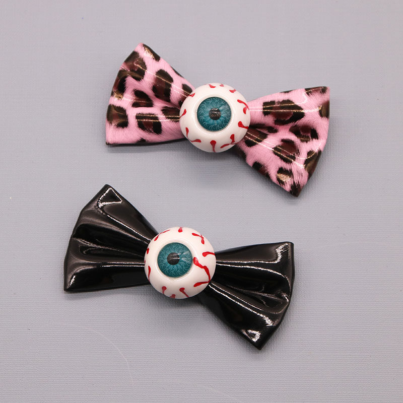 OMG! Harajuku Bloodshot Eyeball Bow Hair Clips - Huang Yilin Vibe! - Product image 5