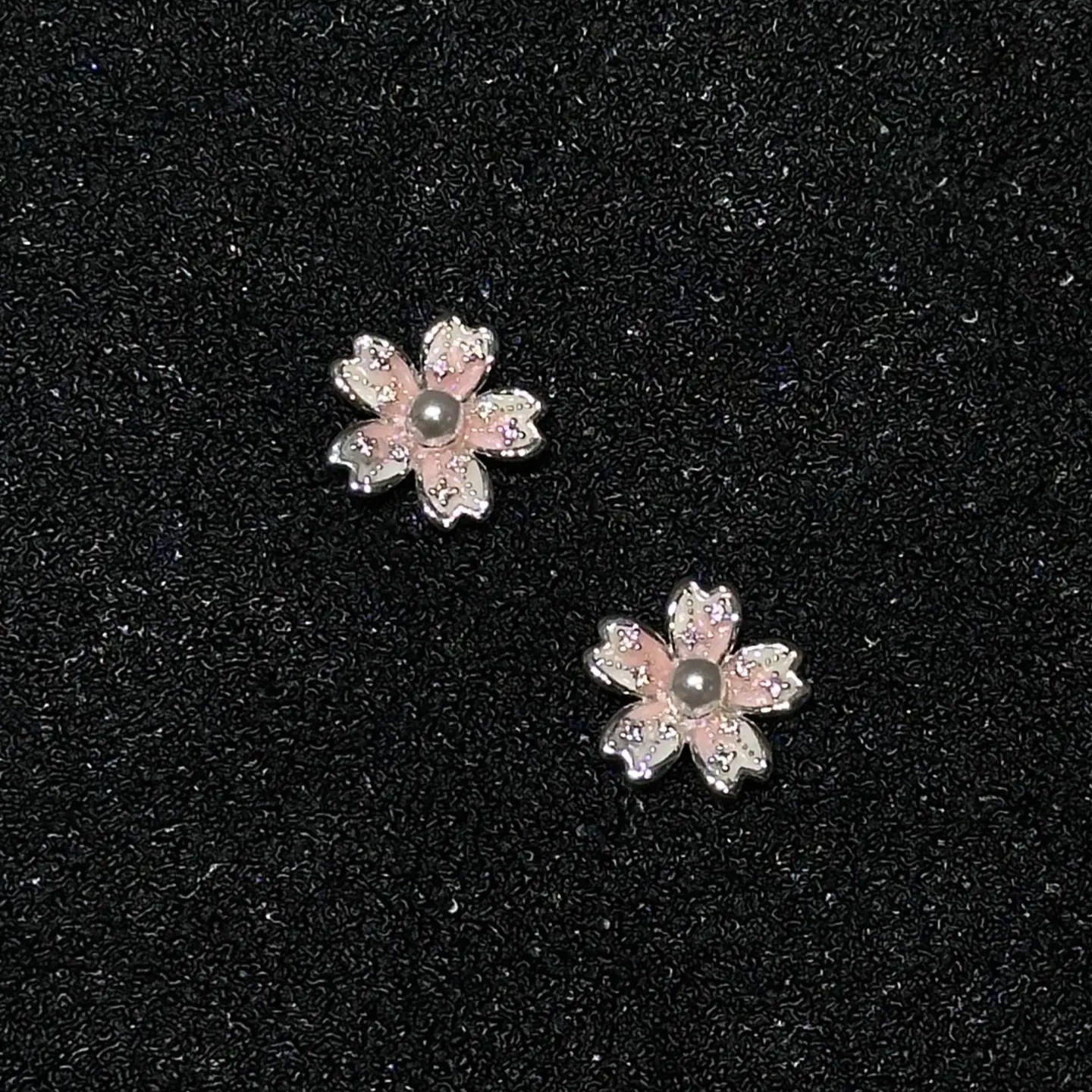 春夏小清新粉色花朵珍珠耳钉气质甜美精致小巧高级感百搭耳环耳饰