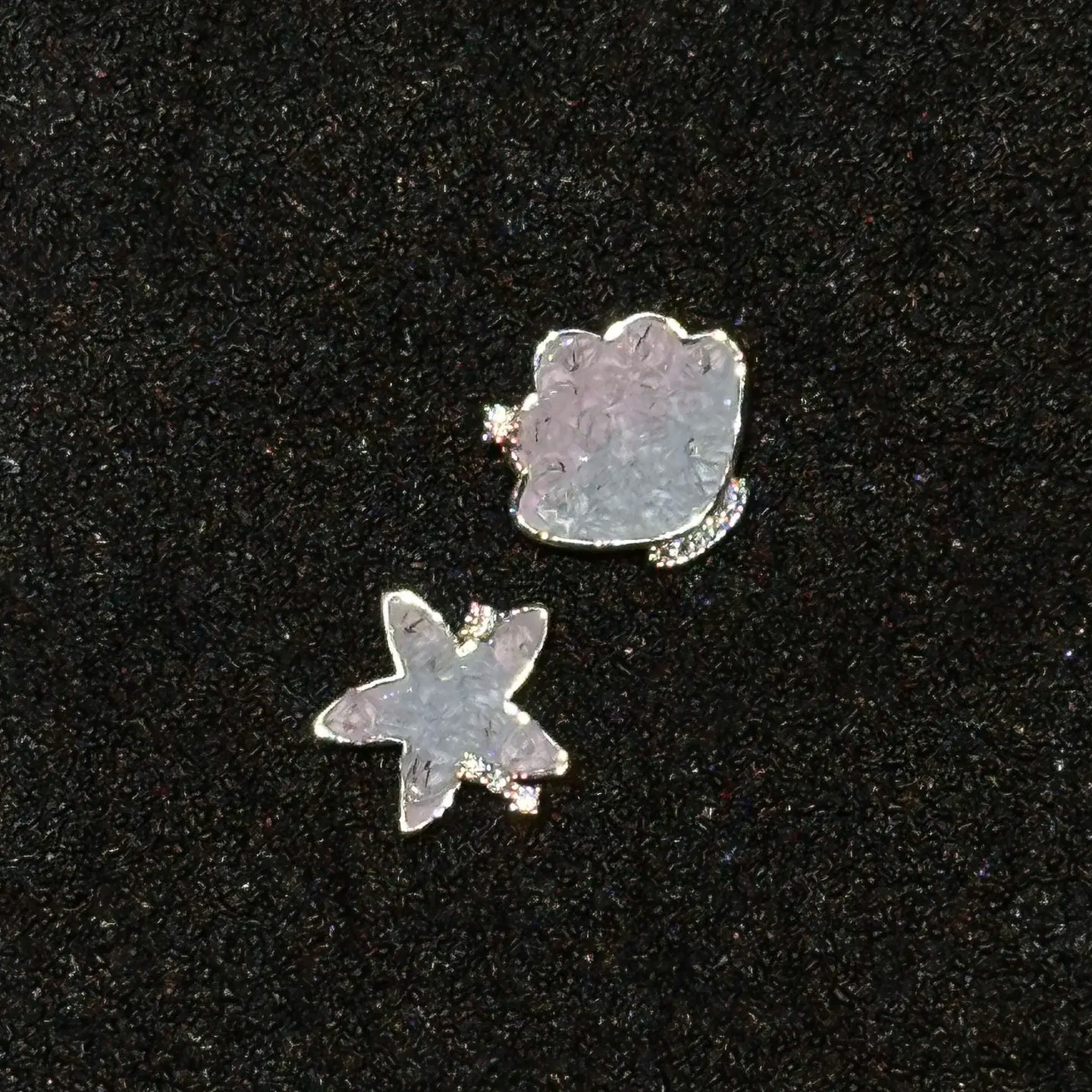 海星花朵不对称耳钉磨砂金属简约冷淡风小众日常百搭精致银针耳饰