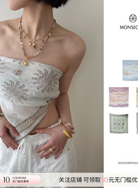 MONSECRET 26新款秋季波西米亚印花流沙丝巾方巾 SOLSOL