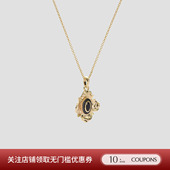 COTEMP SOLSOL 复古可拆卸吊坠小花宝石项链 设计师品牌 26新品