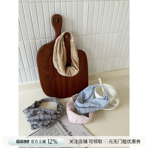 REREK休闲纯色蕾丝百搭松紧发带