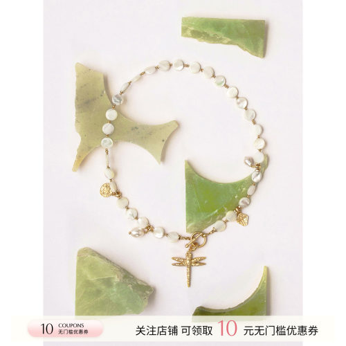 LOSTINECHO蜻蜓/小手珍珠项链