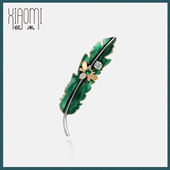 梵高蒲公英 来信昆虫叶子高档胸针绿色植物胸花外套别针复古配饰