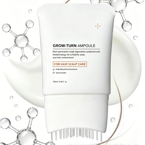 跨境爆款头皮精华液Growturn Hair Growth Serum自带按摩梳刷头