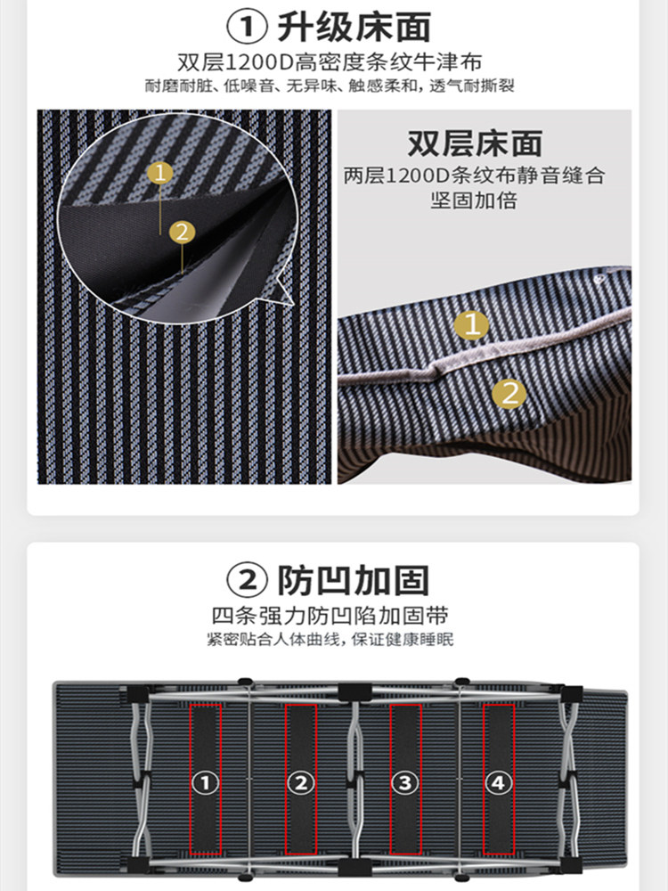 加固防凹折叠床办公室单人床午睡午休床躺椅简易陪护床便携