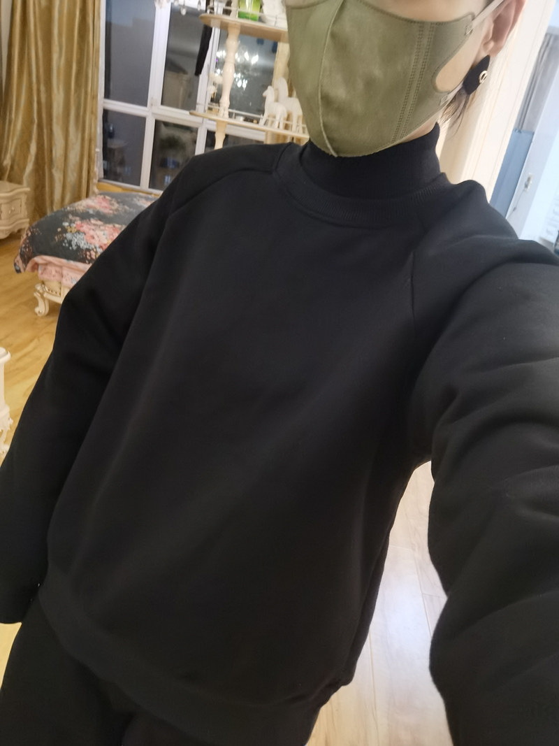 配皮草马甲纯羽绒打底衫 女 秋冬宽松高领加绒配马夹羽绒袖卫衣