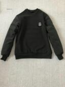 配马甲加厚羽绒袖 冬 子打底衫 卫加绒卫衣男女同款 羽绒袖