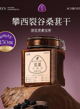 觅菓攀西裂谷桑葚干AA+400g养生茶富含原花青素高端送礼果干零食