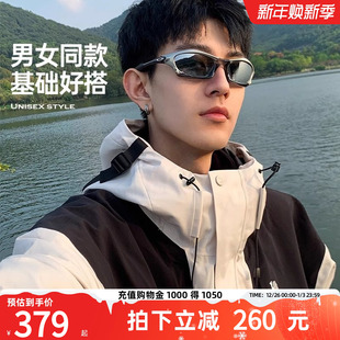 骆驼ICON冲锋衣男三合一2025新款 拼色防水外套露营登山服可拆内胆