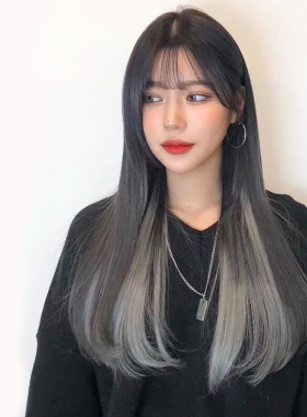 挂耳染假发片女长发一片式隐形无痕挑染小贴片自然彩色短款接发条