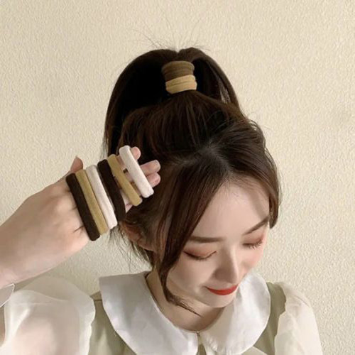 无缝不伤发皮筋女扎头韩国高弹力黑色丸子头绳高马尾发绳小发圈