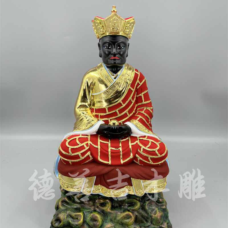 清水祖师人物神像香樟木手工线雕德善吉家居寺庙古典木雕供奉摆件