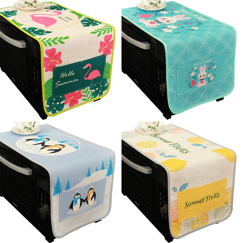 美的微波炉套防尘防油罩防水家用格兰仕烤箱布防尘罩盖布卡通包邮