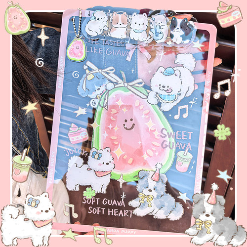 夹板A4垫板亚克力创意卡通高透文件资料试卷夹绘画板可爱微笑芭乐