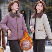 9183中老年秋冬妈妈装 加绒加厚棉衣外套奶奶装 保暖棉袄棉服外套