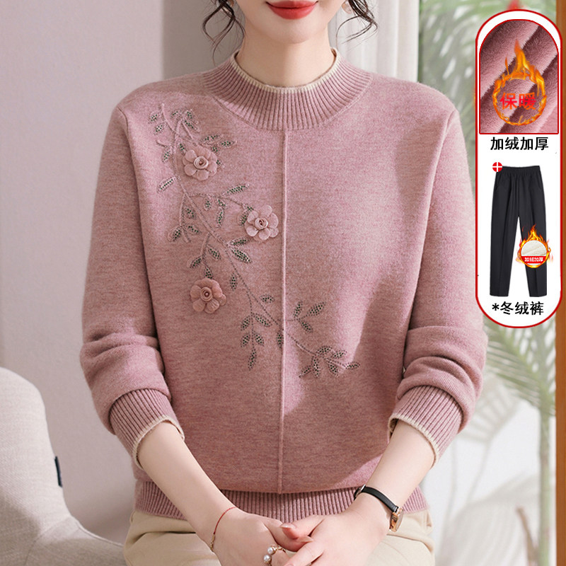 妈妈装秋冬款毛衣中年女
