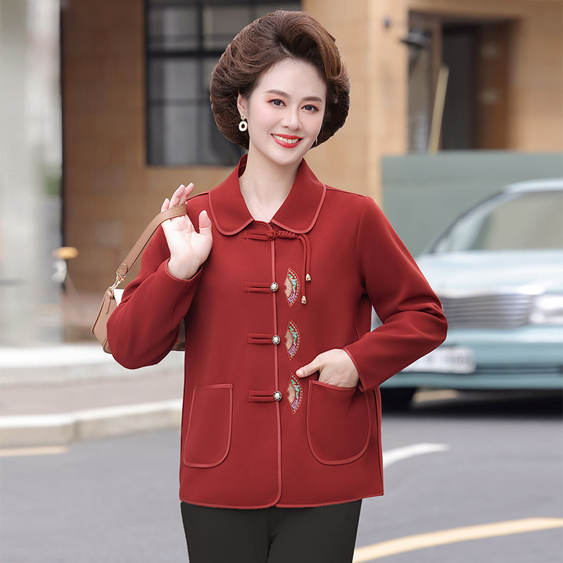 妈妈时尚休闲外套2025春秋款
