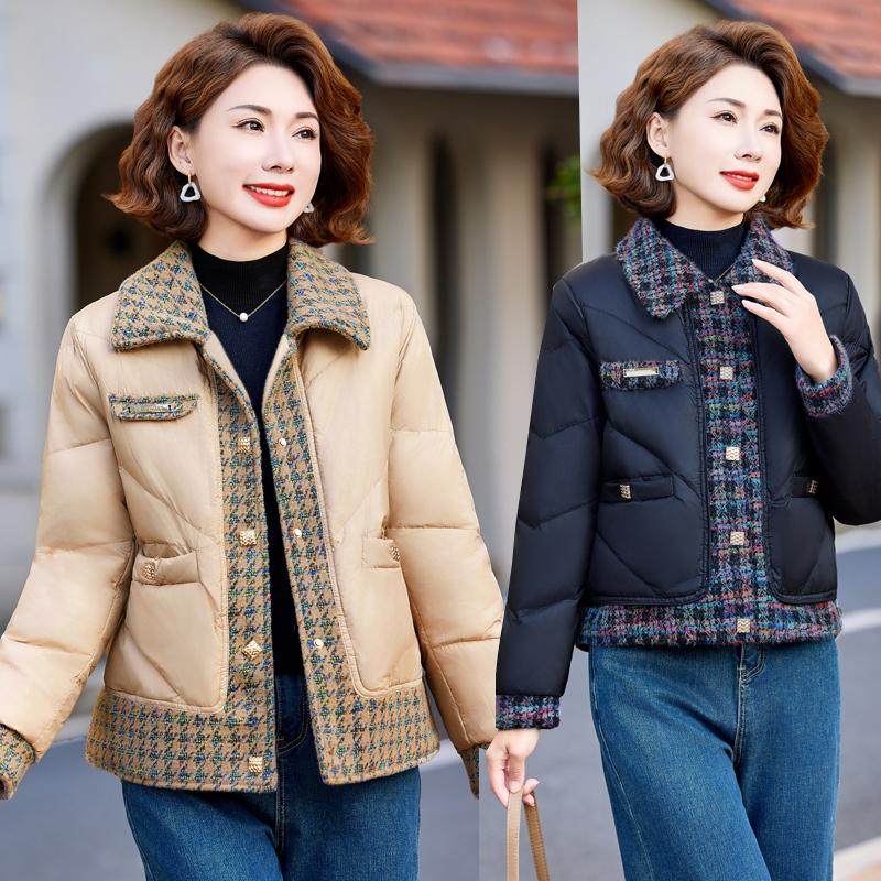 8751中年妈妈冬装棉袄气质小香风棉服中老年女装秋冬外套短款棉衣