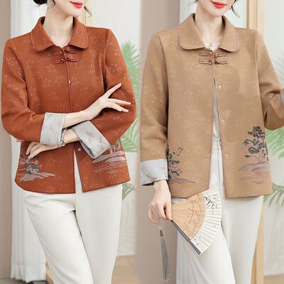 新款春秋装洋气短外套妈妈装