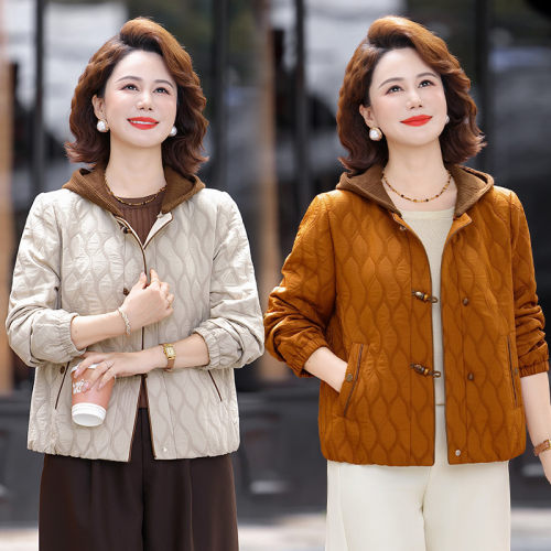连帽外套减龄妈妈夹克上衣