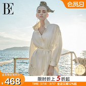 宽松轻薄透气度假 裹裙时尚 BE范德安花漾系列2026新款 女士度假衬衫